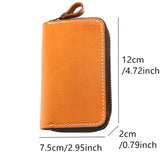 Vintage Leather Key Holder Men Women Keychain Wallet Chain Car Key Holder Zipper