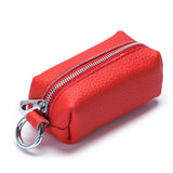 Vintage Leather Key Pouch Key Holder Pocket Zipper Car Keys Organizer