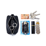 Vintage Leather Key Pouch Key Holder Pocket Zipper Car Keys Organizer