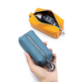 Vintage Leather Key Pouch Key Holder Pocket Zipper Car Keys Organizer