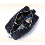 Vintage Leather Key Pouch Key Holder Pocket Zipper Car Keys Organizer