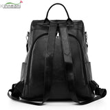 Vintage Leather Backpack Purse for Women High Female Bagpack Rucksack