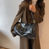 Vintage Leather Shoulder Bag for Women High Capacity Hand Bag