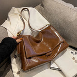 Vintage Leather Shoulder Bag for Women High Capacity Hand Bag