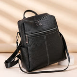 Vintage Leather Women Backpack School Bag College Girl Shoulder Bags
