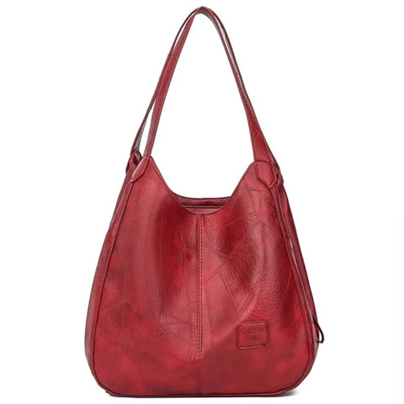 Large Capacity Tote Bags Vintage Leather Handbags