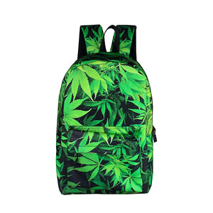 Vintage Leaves Landscape Print Backpack Men Women Causal Daypack School Bags
