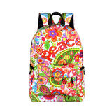 Vintage Leaves Landscape Print Backpack Men Women Causal Daypack School Bags