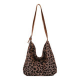 Vintage Leopard Shoulder Underarm Bag Women Large Casual All-match