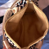 Vintage Leopard Underarm Shoulder Bag Women Zipper Office Lady Handbag