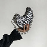 Vintage Leopard Women Shoulder Bag Chain Heart Handbags