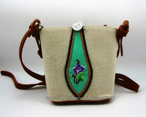 Vintage Linon Hmong Tribal Ethnic Boho Shoulder Bag St-021
