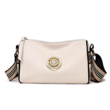Vintage Litchi Leather Shoulder Bag Small Handbag