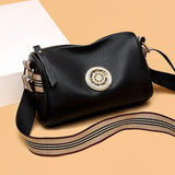 Vintage Litchi Leather Shoulder Bag Small Handbag