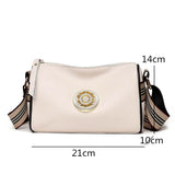 Vintage Litchi Leather Shoulder Bag Small Handbag