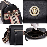 Vintage Litchi Leather Shoulder Bag Small Handbag