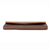 Vintage Long Men's Wallet Cow Leather Phone Purse Money Bag Brown