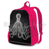 Vintage Octopus Print Outdoor Hiking Backpack