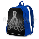 Vintage Octopus Print Outdoor Hiking Backpack