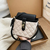 Vintage Lozenge Soft Tote Bag Small Shoulder Messenger Bag