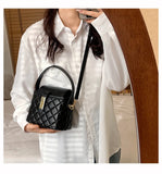 Vintage Lozenge Soft Tote Bag Small Shoulder Messenger Bag