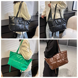 Vintage Quilted Crossbody Handbag - Large Capacity PU Leather Shoulder Bag