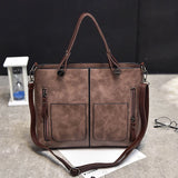 Vintage Leather Totes Bag Women Handbag Messenger Clutch Winter Bolsa