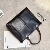 Vintage Leather Totes Bag Women Handbag Messenger Clutch Winter Bolsa