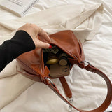 Vintage Soft Leather Women's Shoulder Bag Large Capacity Ladies Purses