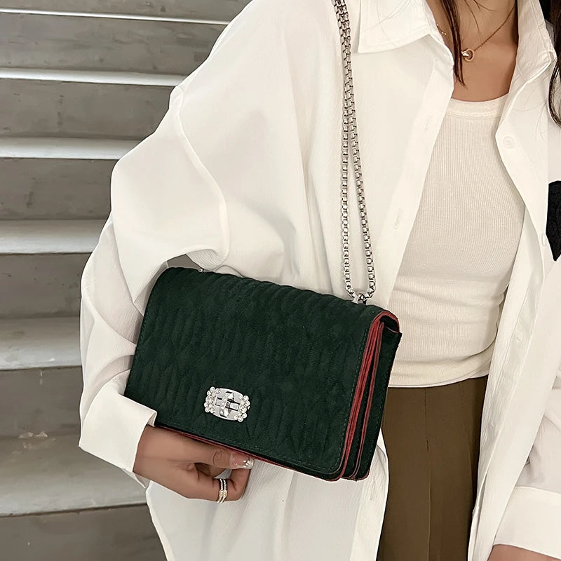 Vintage Matte Leather Crossbody Sling Bag Women Winter Handbag