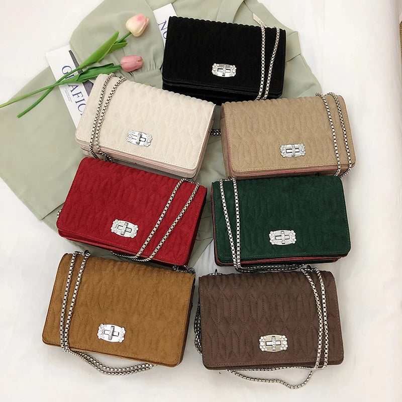 Vintage Matte Leather Crossbody Sling Bag Women Winter Handbag