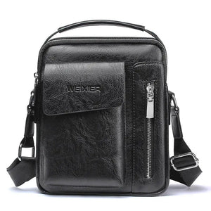 Vintage Men Crossbody Bag Small Casual PU Leather Handbag