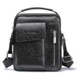 Vintage Men Crossbody Bag Small Casual PU Leather Handbag