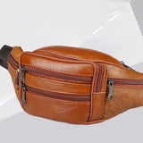 Vintage Men Large Capacity Chest Waist Bag Fanny Multifunction Crossbody Travel