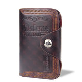 Vintage Men Wallet Magnetic Clutch Bag Leather Portfel Carteira Handbag