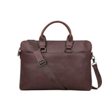 Vintage Men's Briefcase Laptop Handbag Business Tote Waterproof Leather Bag