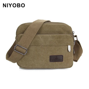 Vintage Canvas Messenger Bag Men Casual Travel Shoulder Bag
