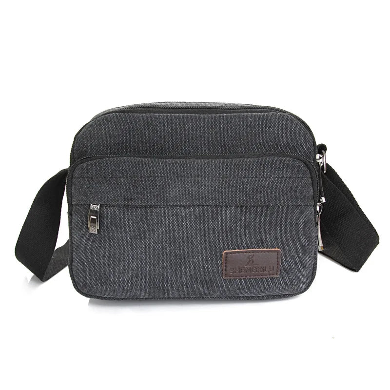 Vintage Canvas Messenger Bag Men Casual Travel Shoulder Bag