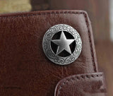 Men's Leather Trifold Wallet with Key Chain