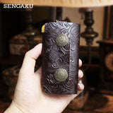 Vintage Leather Key Wallet Soft Bag Keychain Case Cover