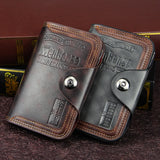 Vintage Men's Wallet Magnet Hook Three Fold Wallets For Man