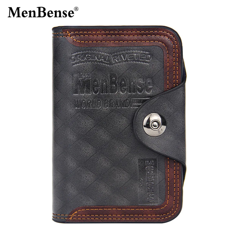 Vintage Men's Wallet Magnet Hook Three Fold Wallets For Man