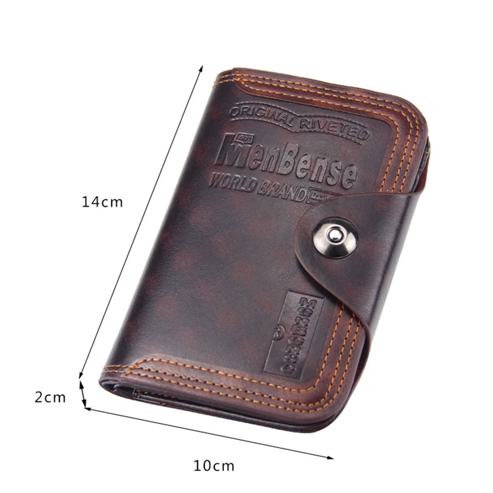 Men's Wallet Three Fold Natural Leather Purse