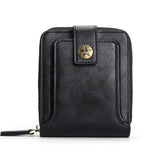 Vintage Men's PU Leather Short Purse Hasp Zipper Clutch Wallet