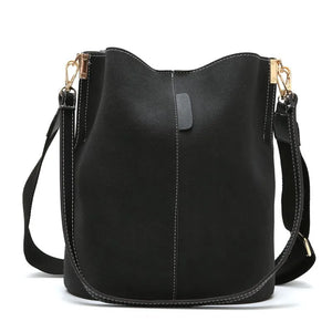 Vintage Messenger Bag Women's Large Capacity Matte Pu Leather Tote Bag