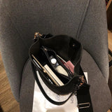 Vintage Messenger Bag Women's Large Capacity Matte Pu Leather Tote Bag
