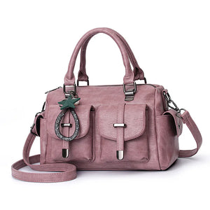 Vintage Motorcycle Bags Women's Solid Neutral One Shoulder Messenger Bag