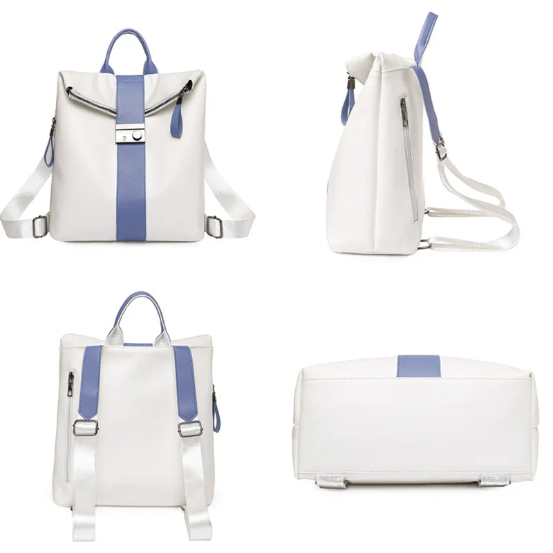 Vintage Women's PU Leather Backpack High Bagpack Rucksack