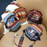 Vintage National Women's Bag Tassel Ethnic Handwoven Crossbody Bag Hippie Sling