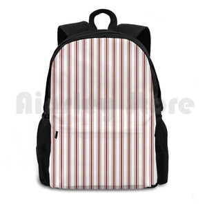 Vintage Red Milk Paint Mattress Ticking Wide Stripe